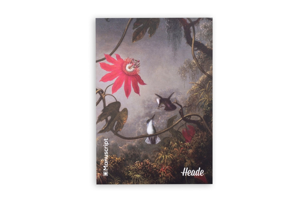 Купить нелинованный блокнот А5 Heade 1883 с картиной «Passion Flowers with Hummingbirds»