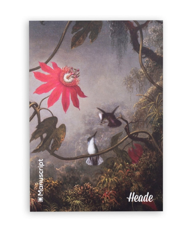 Cкетчбук А5. Автор: Martin Johnson Heade; Картина: «Passion Flowers with Hummingbirds»